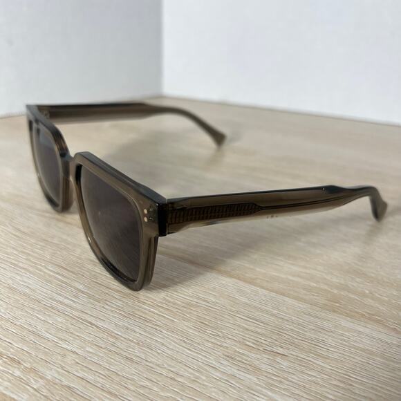 RAEN West Ghost Sunglasses Translucent Brown 55-19-145 Gray Lenses - Picture 5 of 15